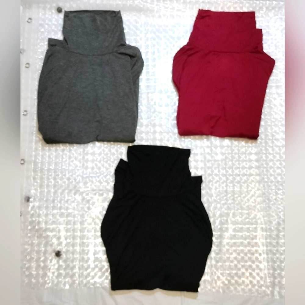Stylish Women's Shirts Set - Black, Gray, Red